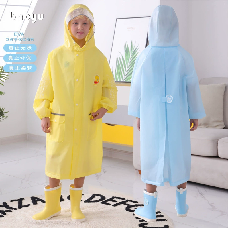 Новый детский плащ-пончо для учеников начальной школы, детей среднего и старшего возраста со школьными насадками, Детская Светоотражающая безопасная посуда от дождя для мальчиков и девочек