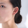 Trend asymmetrical earrings, Korean style, silver 925 sample