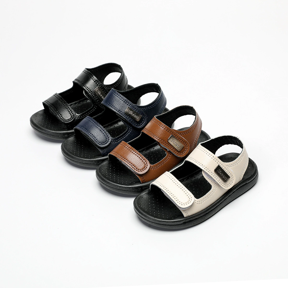 2025 трансграничные нескользящие износостойкие модные универсальные уличные повседневные сандалии на мягкой подошве для мужчин, женщин и детей с липучкой, которая не спадает.