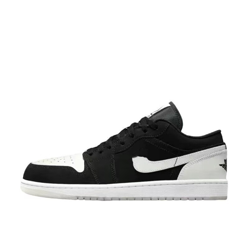 莆田純正 AJ1Low 紳士靴ロートップスニーカー黒と白のつま先スモークグレー Joe 1 ハイバージョンカジュアルシューズ女性のモカ|undefined