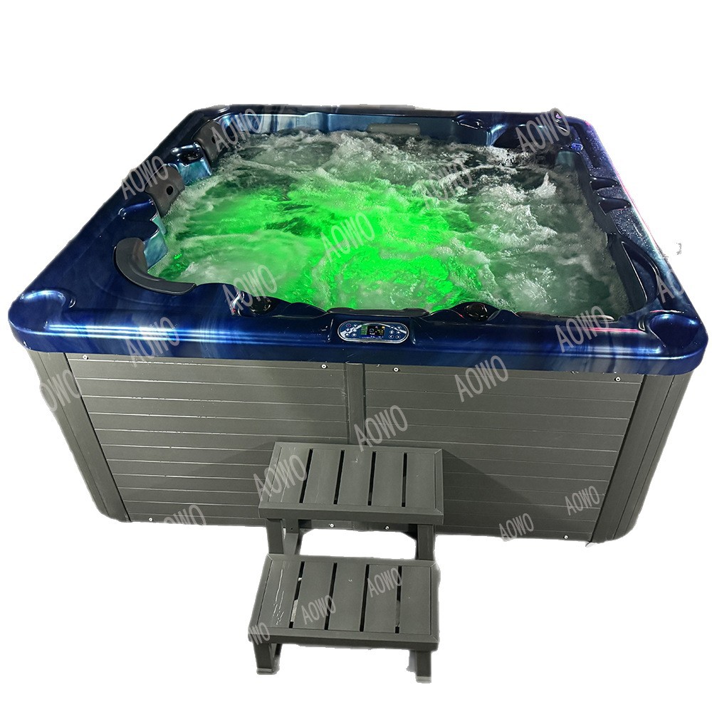 Función de temperatura constante bañera calentada spa bañera de baño piscina al aire libre surf colorido baño de burbujas piscina grande