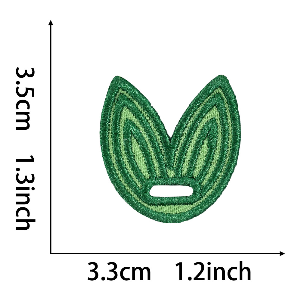 토끼귀단추-짙은녹색