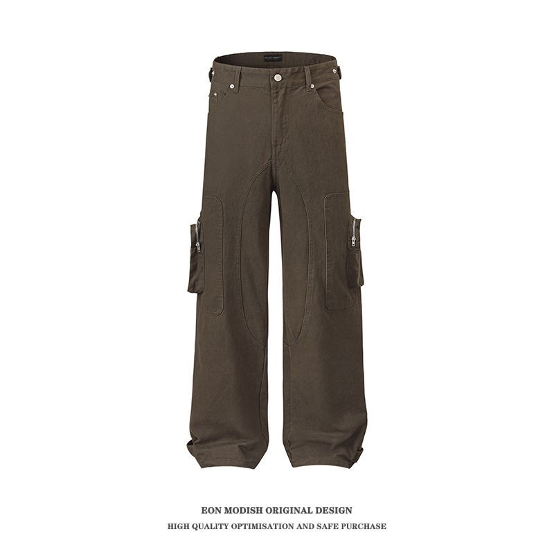 YON MODISH Men's Wear 2024 Autumn New Product American Street Trendy Split Versatile workwear Pants_voghion.com