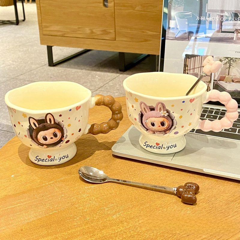 马克杯高颜值ins拉布布情侣杯子生日礼物陶瓷水杯女生伴手礼新款|undefined