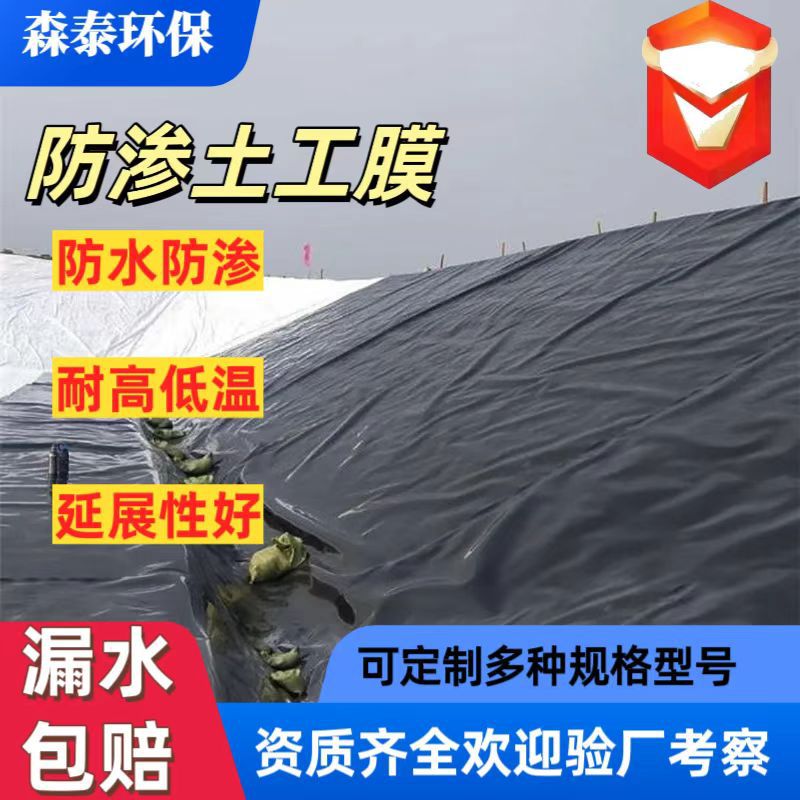 hdpe土工膜隔离耐腐蚀防渗膜1.0mm沼气池氧化塘蓄水池护坡土工膜