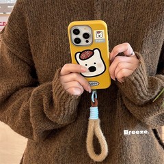 日韓風クリエイティブな個性的な漫画風ウェストハイランド柄のApple iPhone17用スマホケース、Huawei nova14用保護カバー
