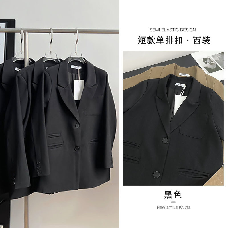 休闲微胖mm英伦复古宽松大码中长款西装过膝风衣外套女秋|undefined