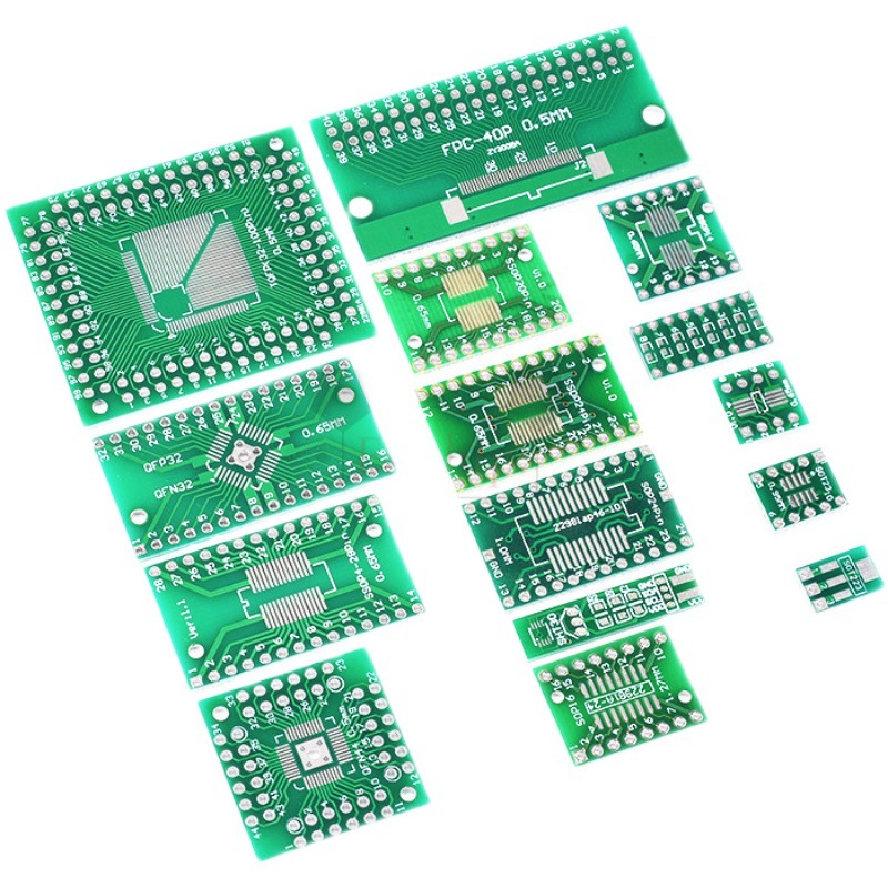 SOP SSOP转换板TSSOP8转接板10 14 16 20 24 28贴片QFP QFN测试板