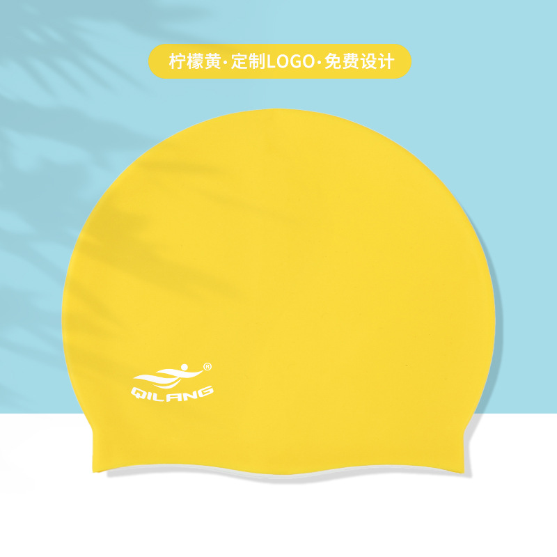 Adultos y niños sombreros de silicona personalizados logotipo de impresión de dibujo de muestra OEM sin estrangular sombreros de buceo fuente de trabajo