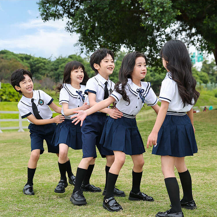 六一合唱表演服小學生校服幼兒園園服畢業照團體服裝兒童英倫套裝