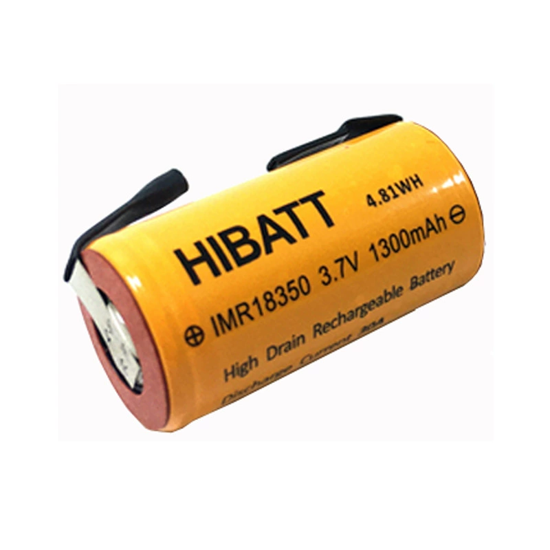 Hibatt 18350 1300mAh 25C литиевая батарея мощная 3.7V Сжатие чесночной машины Фруктовый стакан батарея