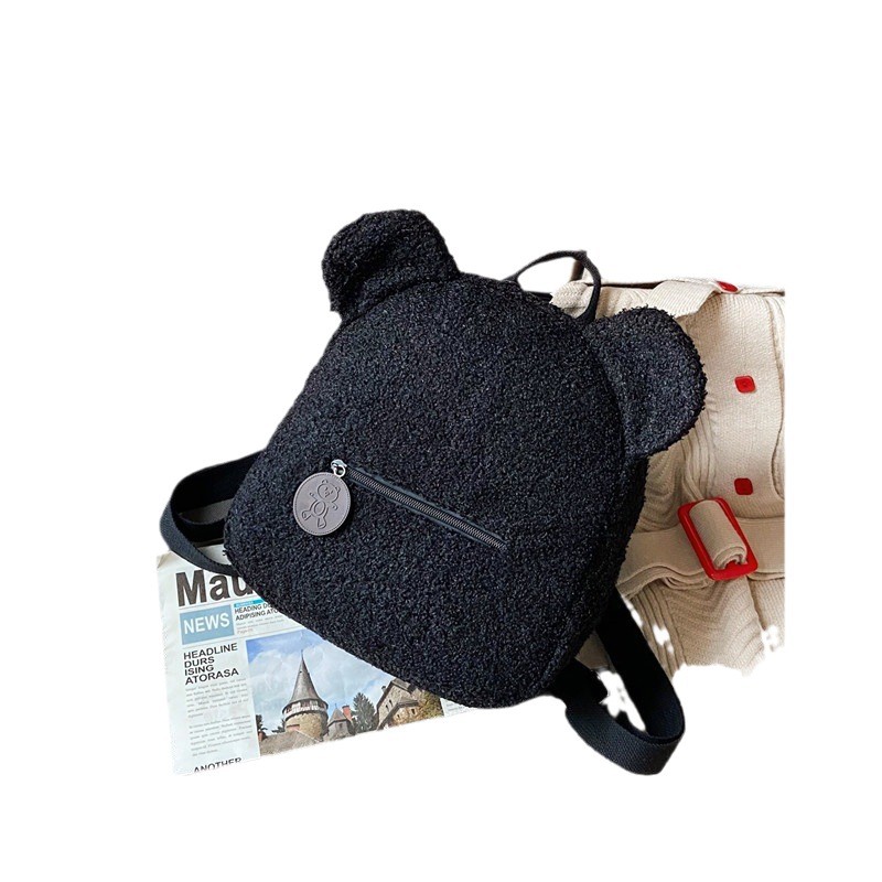 Comercio exterior felpa oso mochila escolar para niños 2024 nueva moda de dibujos animados moda mochila para niños fábrica al por mayor