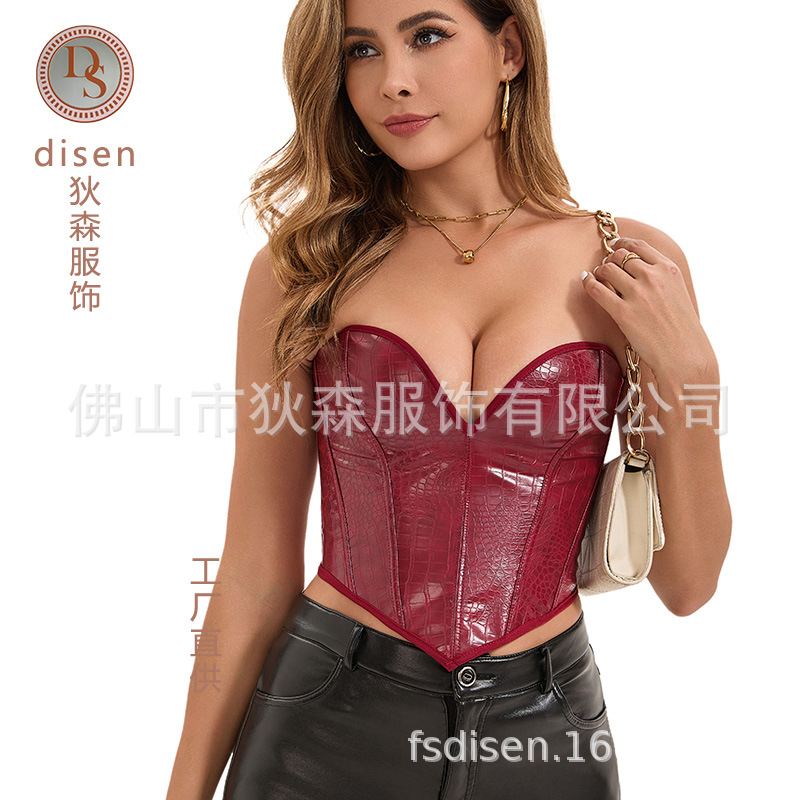 Retro nuevo corte corte corte de piel de cocodrilo cinturón de cinturón chaqueta plástica