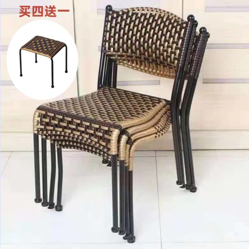 藤编椅子编织藤椅靠背凳子家用餐椅矮凳小藤椅单人宝宝凳子靠背椅|undefined