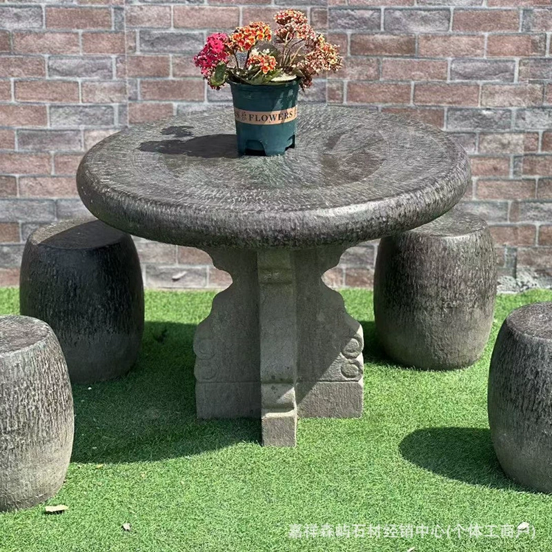 Фабрика оптом открытый каменный стол каменный стул парк живописный круглый стол табурет дома открытый сад двор каменный стол стул
