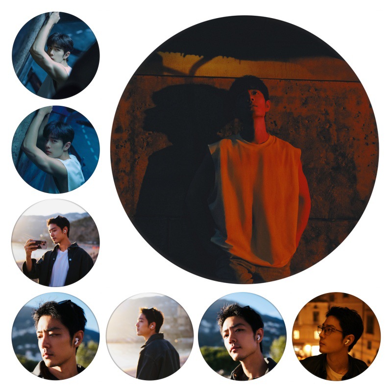 Xiao Zhan personal foto bar regalos placa de estaño espejo llavero colgante mochila colección de fans