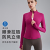 Autumn and winter yoga clothing tops stand-up collar yoga nude sports jacket women's high-end outdoor running slim fitness clothing