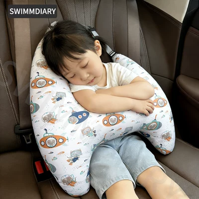Children's car seat belt — Seat belt shoulder pad - submarine-removable-and-washable-liner-pure-cotton-fabricbreathable-style