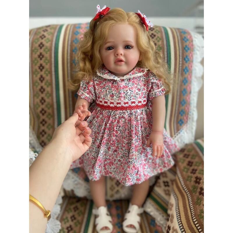 NPK 60cm cuerpo de tela simulación muñeca reborn Betty hecho a mano exquisito pintado sangre venosa seda visible