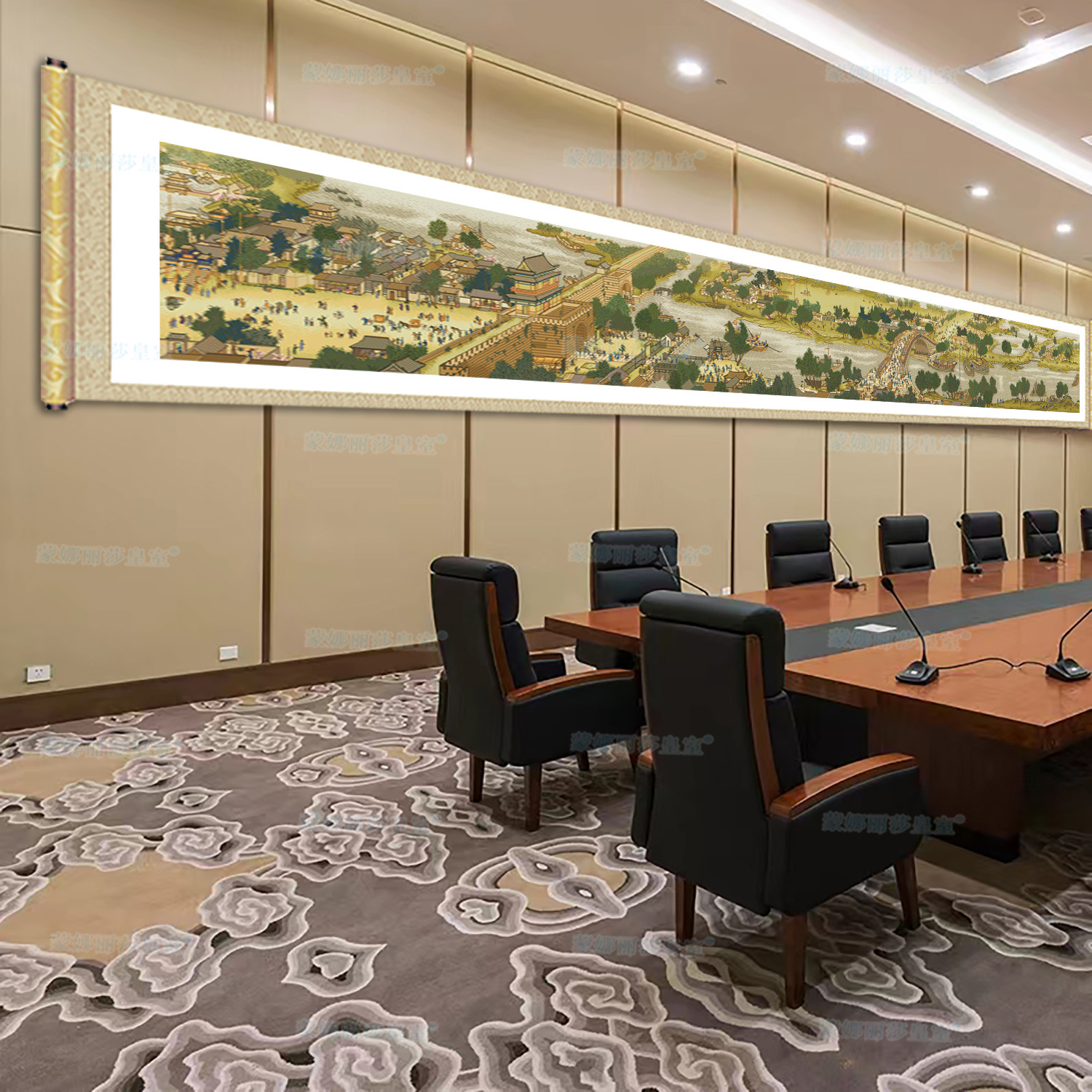 Punto de Cruz de Alta Gama de la Mona Lisa con Paisaje Panorámico del Río Qingming, 56 Colores, para Bordado DIY en la Sala de Estar image 3