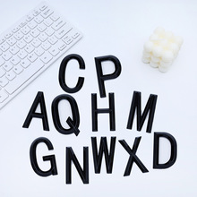 现货ABS塑料电镀字母贴3D字母电镀标牌车尾标DIY塑料字母车身贴