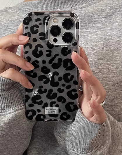 Sensación avanzada, estampado de leopardo de hilo de plumas láser, para iPhone16 nuevo estuche para teléfono móvil 16ProMax 12 Apple 13P