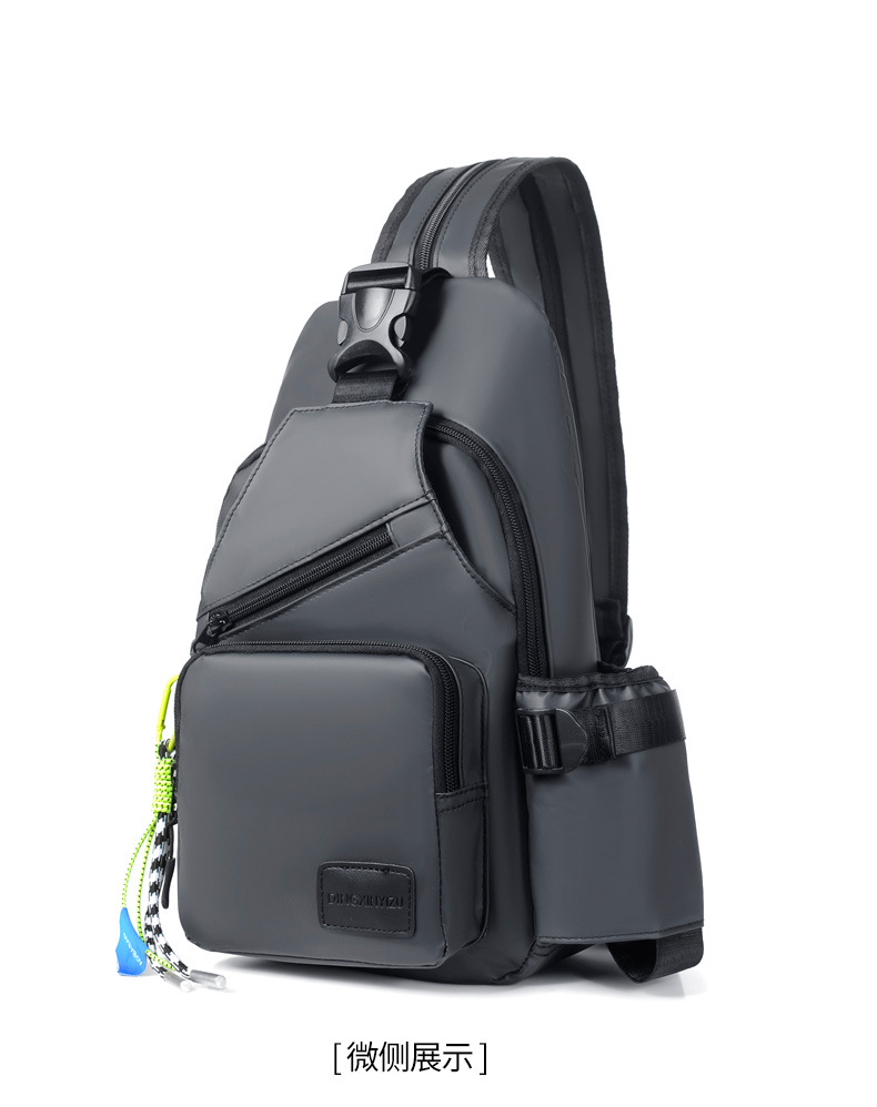 Wholesale new large-capacity men's chest bags, single-shoulder crossbody water cup bags, multi-functional waterproof outdoor small backpacks undefined
