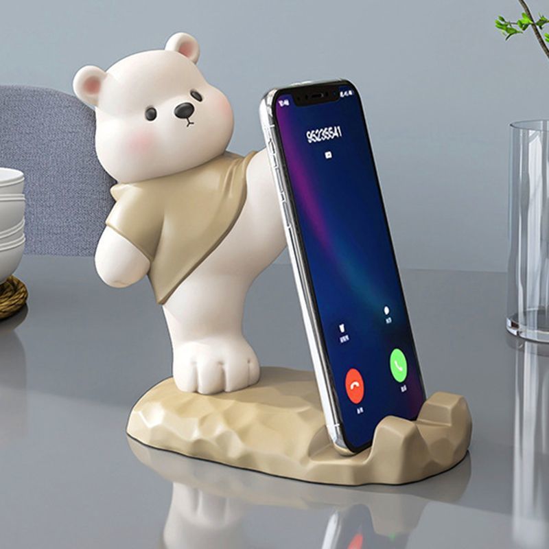 Cute Cartoon Support Stand Desktop Office Mobile Phone Stand Large Ornaments Genuine Creative Tablet Drama Cartoon Bear