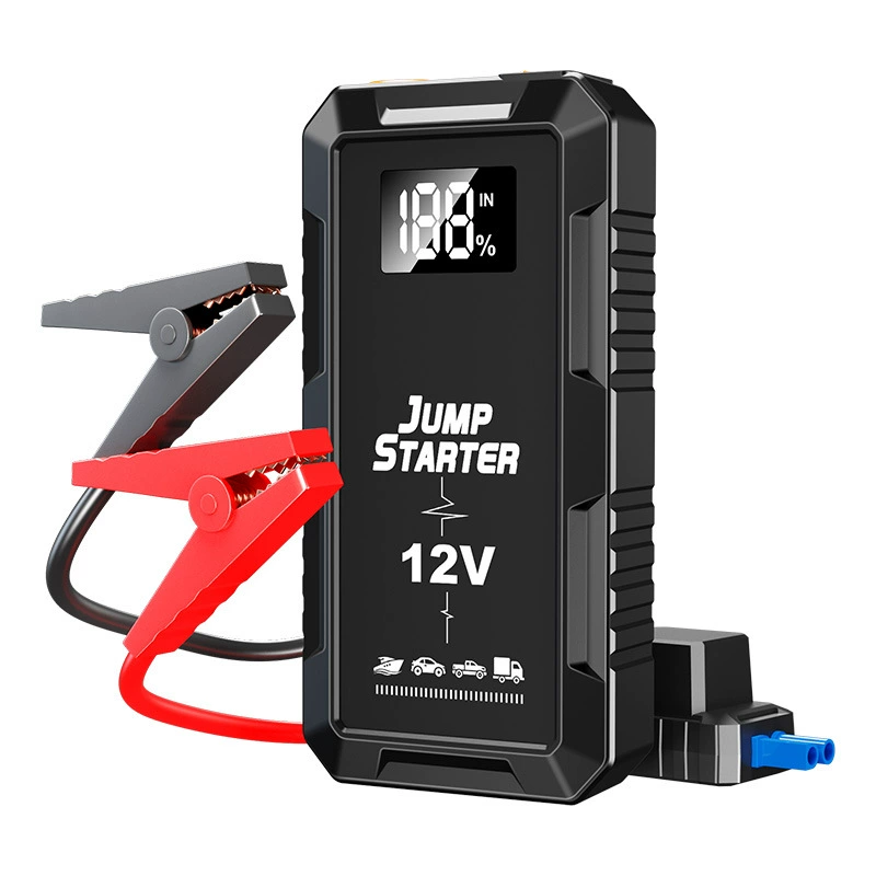 Jump starter 12V 12 000 mAh, 4000A smart‑clip portable power supply