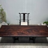 Южноамериканская черная персиковая древесина черная чайная таблица сплошное дерево оригинальное деревянное столовое офис офис чайная панель Wujin смола североамериканская современная минималиста