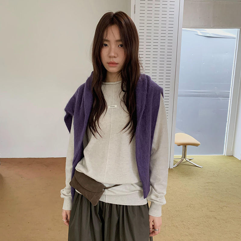 【Special Offer, No Returns or Exchanges】Sunai Vintage Jacquard Round Neck Knit Sweater for Women, Autumn 2025, Stylish and Slimming Design