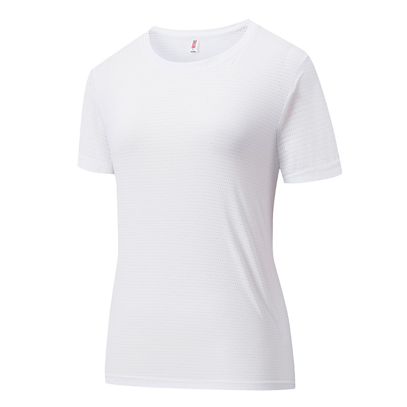 Ropa de trabajo de verano camiseta de hielo de secado rápido cuello redondo logotipo de manga corta ropa de trabajo corporativa deportiva image 14