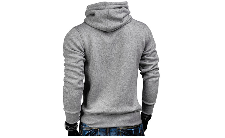2024 Men's Solid Color Sheep Horn Embroidered Fashion Simple Pullover Hoodie Sweater_voghion.com
