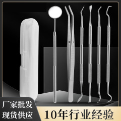 現物ステンレス歯科医道具セット口腔鏡歯石除去器歯科口腔道具6点セット