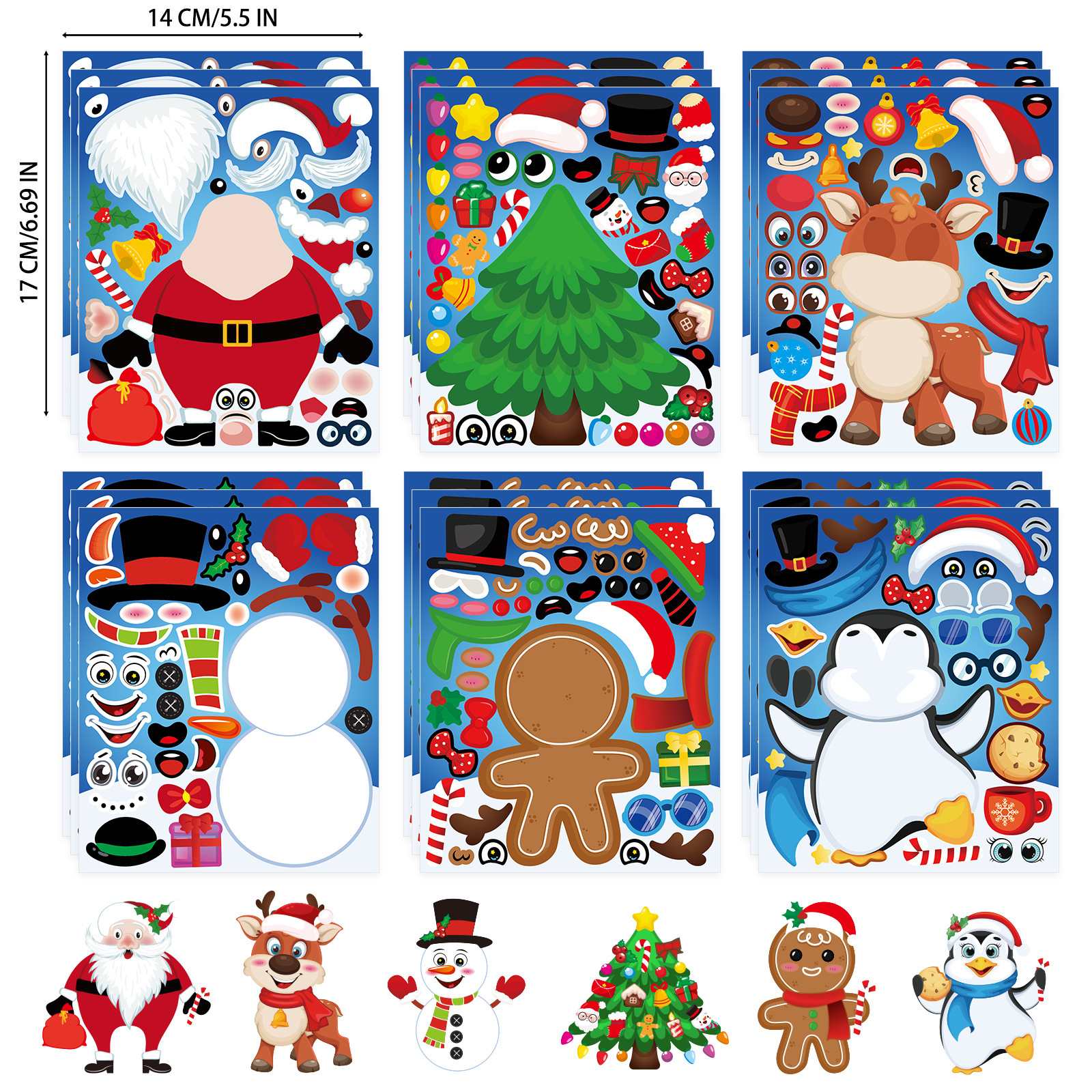 Pegatinas de Sellado DIY Navideñas de Papel para Navidad