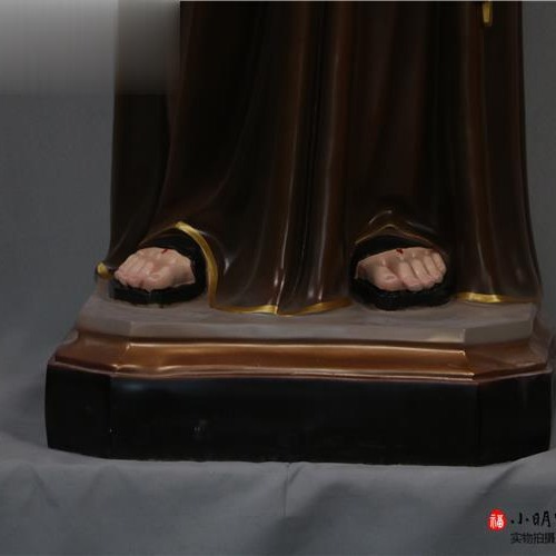 160cm San Francisco cinco heridas adornos santos Mirando la estatua de vidrio FRP decoración de la iglesia doméstica