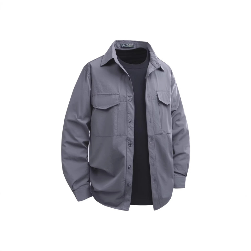 1 Cross-Border Nylon Quick-Dry Long-Sleeve Shirt with High Elasticity, Multiple Pockets, Windproof, Sun Protection, Suitable for Mountaineering, Camping, and Workwear 1 Cross-Border Nylon Quick-Dry Long-Sleeve Shirt with High Elasticity, Multiple Pockets, Windproof, Sun Protection, Suitable for Mountaineering, Camping, and Workwear