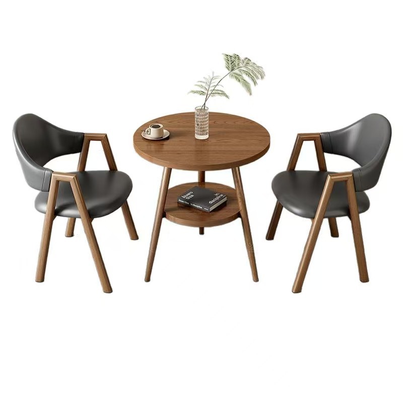 Nórdico simple ocio recepción mesa de negociación silla combinación de té de leche cafetería apartamento mesa de comedor balcón pequeña mesa redonda
