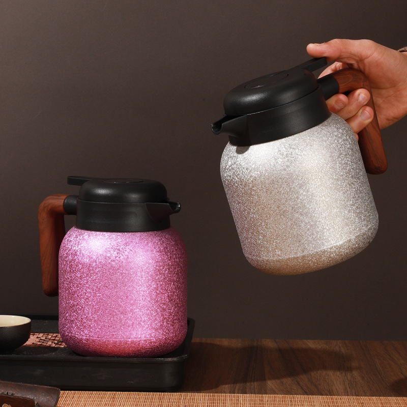 保温ポット軽チタンアルカリ水筒ハンドル付きコーヒーポット家庭用茶水分離退屈ポット煮込みティーポット保温カップ退屈|undefined