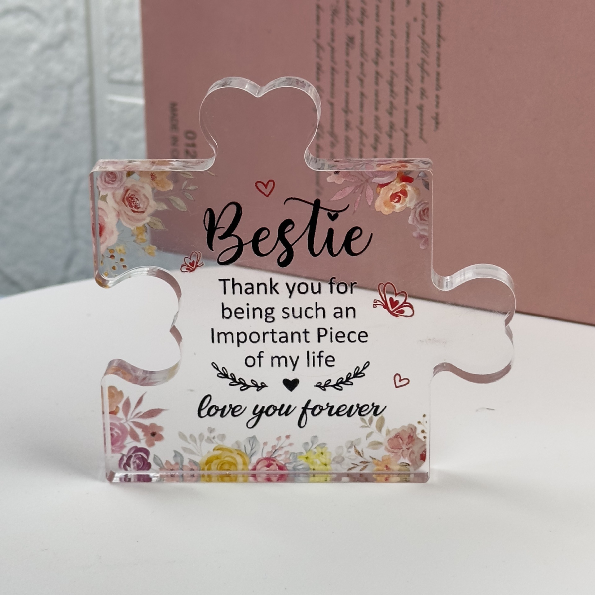 跨境新品亚克力字母摆件送给母亲节父亲节纪念日摆件礼物装 饰品