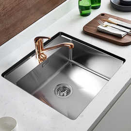 Kitchen304水槽不鏽鋼槽不锈钢洗手盆洗菜池 单池洗手池
