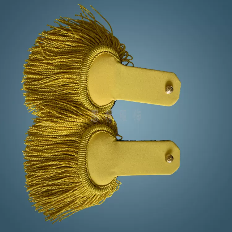 黄色流苏肩章学校舞台演出服装肩牌银灰色流苏肩部配饰门童肩章