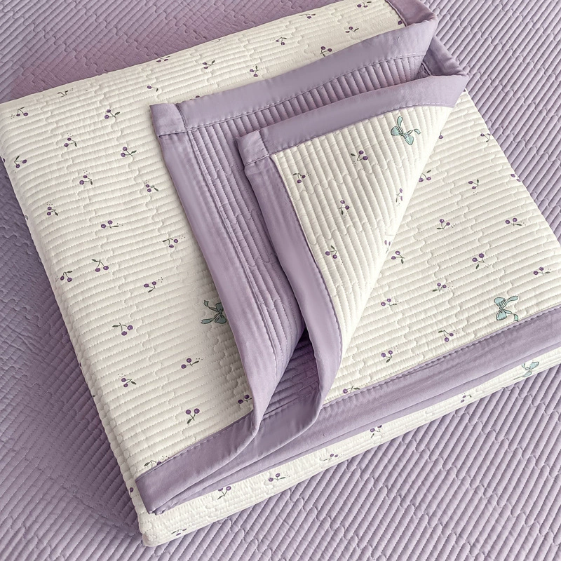 Комплект покрывала 3 предмета (Nantong Home Textile), вязанный двухслойный печатный хлопок, несколько размеров