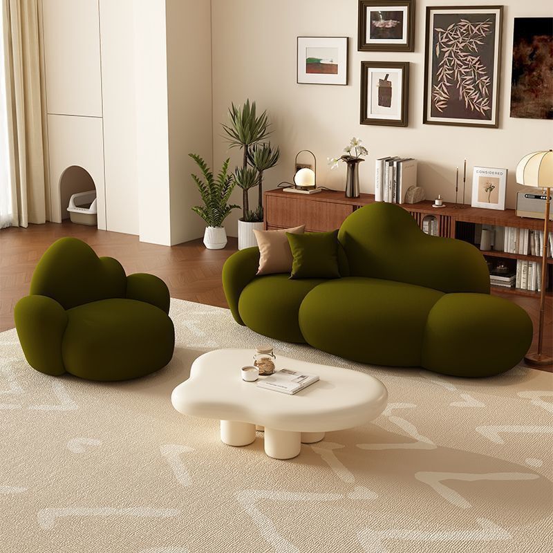 Cream-Colored Sofa for Living Room, Small Apartment, Homestay, Beauty Salon, Cloud Sofa for Office Reception, Clothing Store Cream-Colored Sofa for Living Room, Small Apartment, Homestay, Beauty Salon, Cloud Sofa for Office Reception, Clothing Store