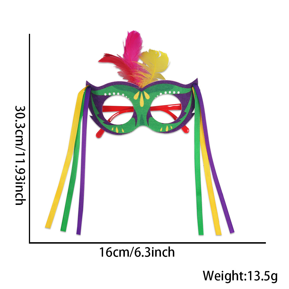 Nuevas gafas de fiesta de carnaval plumas frillantes decoración máscara brasileña festivales de baile de maquillaje fotógrafo marco de gafas