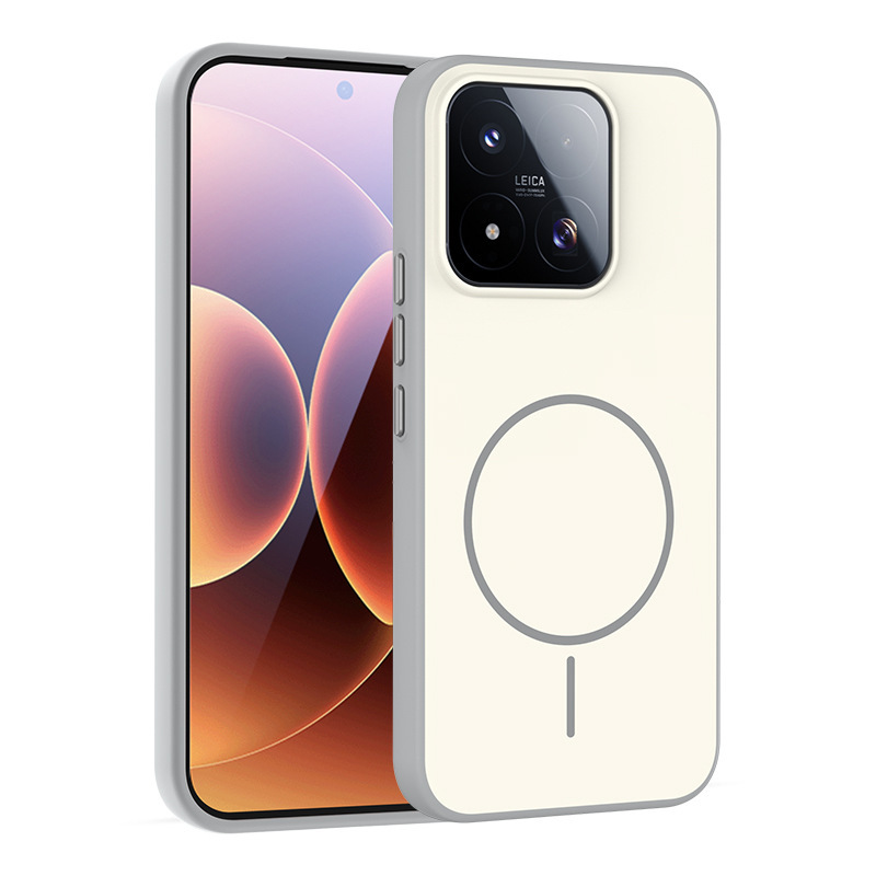 Suitable for Xiaomi 17Max Magnetic Phone Case with Skin-Like Texture and Contrasting Colors, 17Promax Full-Cover Protective Case, Soft Rubber Hard Shell Suitable for Xiaomi 17Max Magnetic Phone Case with Skin-Like Texture and Contrasting Colors, 17Promax Full-Cover Protective Case, Soft Rubber Hard Shell