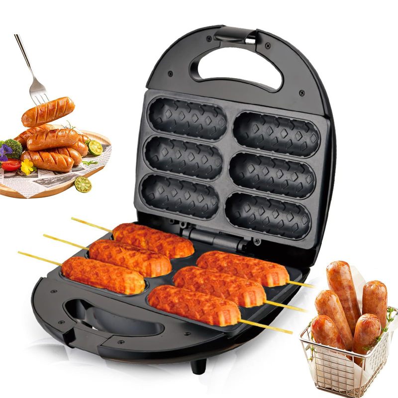 クロスボーダーヨーロッパソーセージソーセージ焼き機家庭用朝食コーンホットドッグソーセージマシン 750 ワット両面加熱ホットドッグマシン|undefined