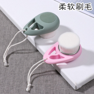Facial Cleansing Brush Artifact Cleans Pores Cleansing Brush Manual Deep Blackhead Removal Soft Hair Silicone Facial Cleansing Instrument