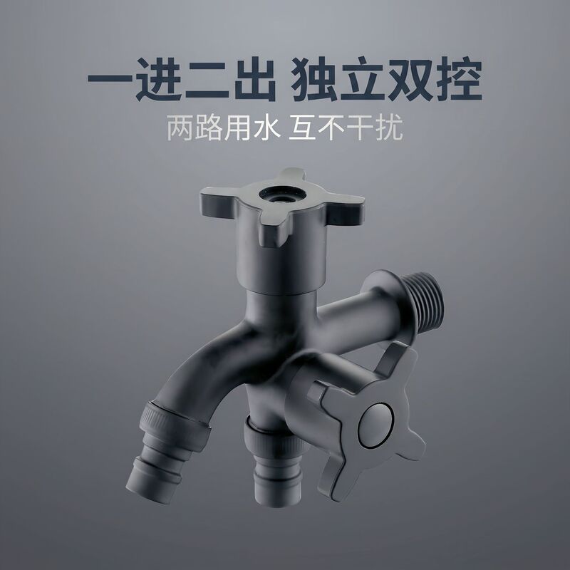 Integrated Dual-Switch One-In-Two-Out Faucet with Anti-Rust and Anti-Fouling Structure for Household Two-Way Water Distribution