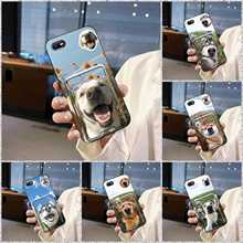 适用OPPO手机壳插卡全包边萌宠趣味卡槽猫潮流简约个性男女款狗